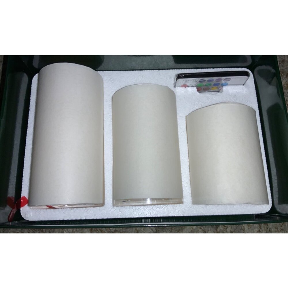 MultiFunction Remote Controlled Flameless Candles-set of 3